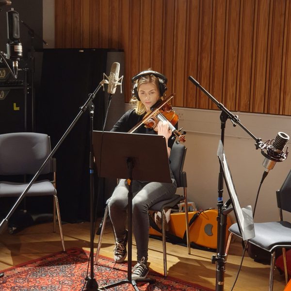 Pippa Griffin viola recording session BAM case
