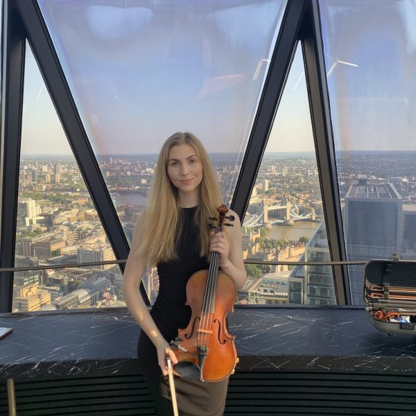 Pippa Griffin violin - Gherkin London gig
